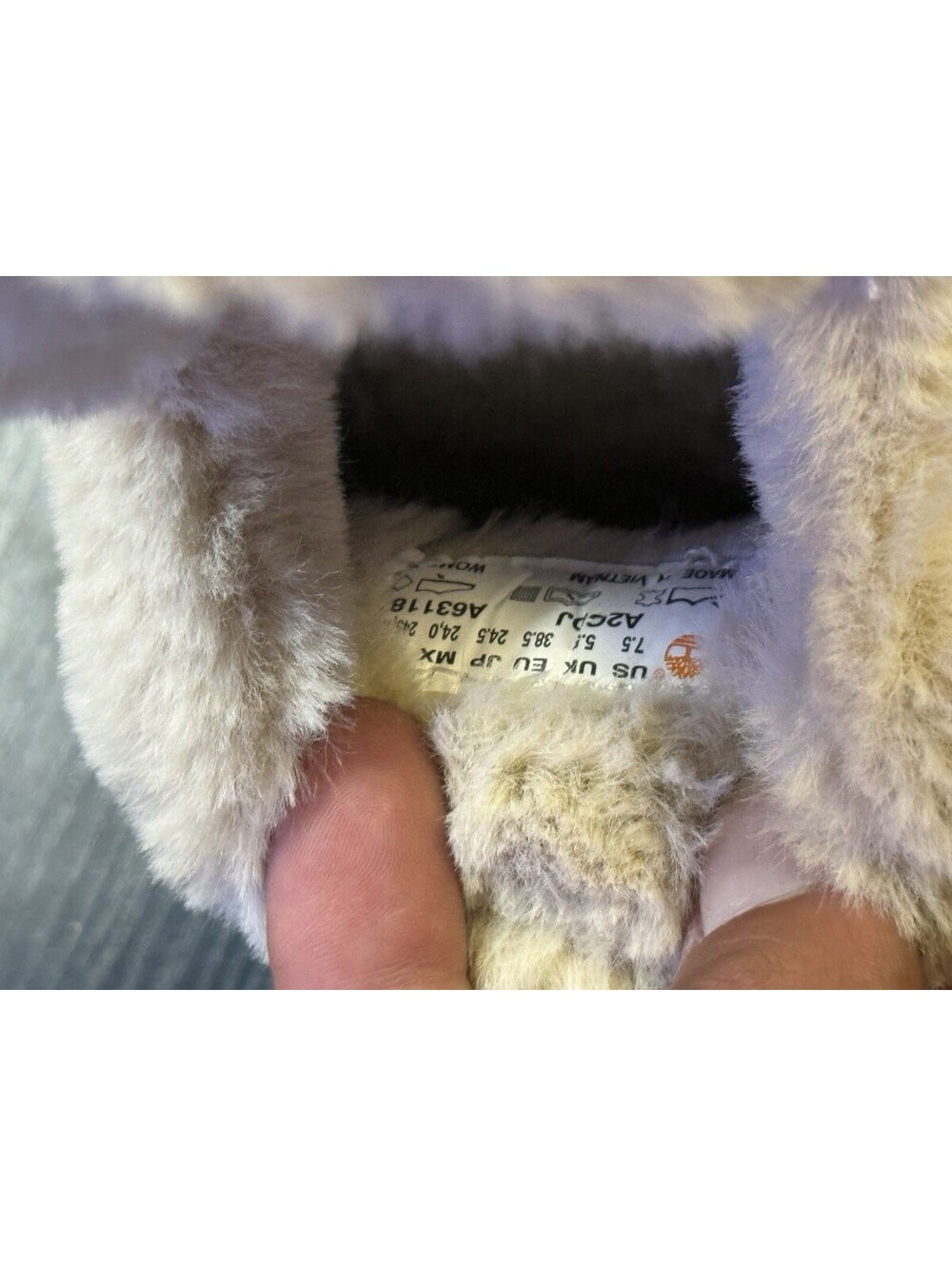 Timberland A2C2J Women’s 7.5 Brown Suede Faux Fur Slip-On Shoes - Picture 10 of 12
